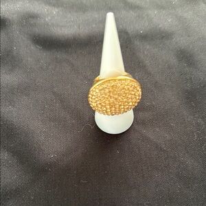 Gold Domed Statement Ring with Textured Design